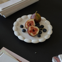 NICEONE Ceramic Dinner Plate Breakfast Plate Nordic Japanese Western Food Dessert Plate Household Simple Round Flat Plate High Value