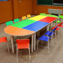 Library Reading Table Training Table Childrens Counseling Table Childrens Double Desk and Chair Primary and Secondary School Students Art Calligraphy Table