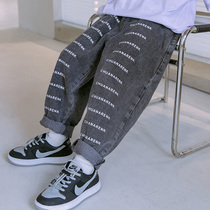 Boys soft jeans spring autumn pants trousers childrens clothing autumn 2021 New Style brand fried Street Boys