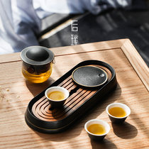 Ya Wutang ceramic tea tray water storage dry bubble tray creative mini tea bamboo household tray Tea Sea small tea table