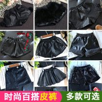 2019 New baby wear leather pants childrens shorts girls plus velvet padded bottoming pants winter little girl foreign gas