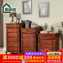 American Classical Fighting Cabinet Eurostyle Living Room Storage Wine Cabinet 45 Six Bucket Cabinet Hotel Guesthouse Dining Side Cabinet Furniture