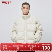 (WUT sugar-free brand) original shallow Katchi beige pu jacket leather clothing High Street Mens and womens Tide brand padded clothing