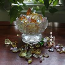 Buddhist supplies Colorful glass Seven treasures of rubble Containing gemstones for manza Aquarius Stupa 100g