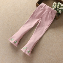 Girls Bell pants 2021 new spring and autumn foreign style fashionable trousers in big children micro-La childrens casual pants