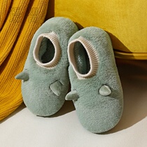 Cotton shoes women home to wear cute home warm bags and home plus thick wool slippers in winter