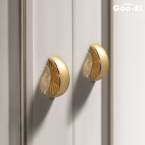 Goqi Nordic Handle Cabinet Handles Golden Light Lavish Modern Minimalist Wardrobe Cabinet Drawers Orange Handle