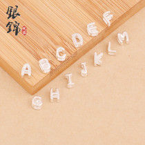 s925 sterling silver DIY accessories English letter bead name red rope bracelet necklace hand-woven jewelry material