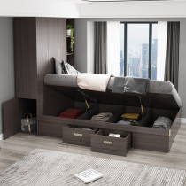 Tatami bed Wardrobe one modern simple bedroom High box bed Air pressure 1 2m1 5m 1 8 storage storage bed