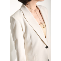 NZ custom 2021 spring suit women a button OL commuter Joker temperament waist white small suit women jacket