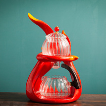 2021 New lazy glass tea maker kung fu tea ceremony full semi-automatic tea set office