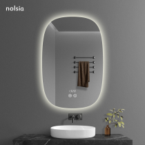 Simple frameless bathroom mirror with light anti-fog led smart mirror toilet wash table toilet makeup mirror wall wall hanging