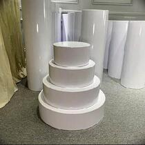 Booth Cylindrical Mound Shoes Straight Podcast Store Mall Clothing Shop Platform Test Wearing model footed shot