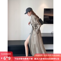 Town grounds GraceKelly unique genuine leather double-sided bicolor Italian process Supima trench windcoat