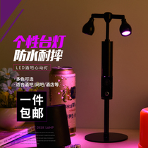  LED rechargeable high pole spotlight Metal decoration bar table lamp Creative personality Cafe dining bar bar table lamp