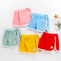 Childrens Clothing Children Shorts Pure Cotton Boy Girl Sports Pants Casual Pants Stretch summer 100 lapped with beach pants Chauffo