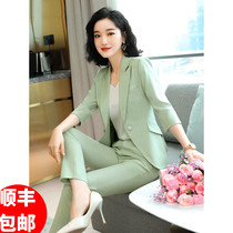 JOVKATTI high-end suit suit womens summer fashion temperament large size thin section professional work clothes two-piece tide