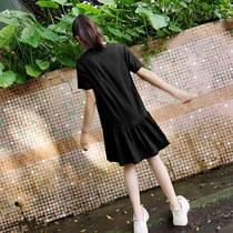 Girls dress with dress for summer clothes 2022 new summer pure cotton CUHK Scout lotus leaf edge Slim Temperament Princess Dress