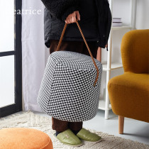 Bits Xuan Nordic style fabric small round stool living room net red portable low stool change shoe stool sofa stool balcony home