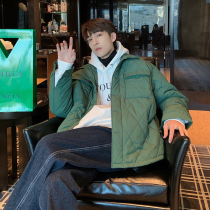 Hualun Winter Tide Brand Light and Thin Workwear Cotton Jacket Men Ins Hong Kong Style Loose Versatile Handsome Cotton Jacket