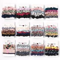 1 3 5 6Pc Hair Scrunchies Elastic Hair Bands Velvet Scrunchi