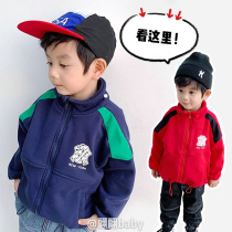 20 autumn and winter New Men and women children and childrens top clothing Japanese fashion brand zipper plus velvet soft jacket sweater