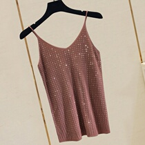 2021 new sleeveless inner sexy base camisole women wear T-shirts outside the summer ice silk v-neck Korean version of the top