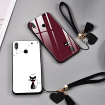 Luna cat Huawei glory 8X mobile phone case imagination 8XMAX glass mirror 8 personality creative Tide brand eight full-wrapped silicone anti-fall wind cartoon cute Net Red Tide brand couple female mens