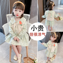 Girl baby Broken Flowers Dress dress 2022 Chunqiu New girl Childrens clothing Yangqi Childrens Autumn Costume Princess Dress