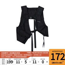 PCLP(PERCLIPS) asymmetric vest function tactical trend tooling tide tide card vest jacket detachable