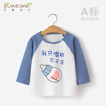 Baby girl bottoming shirt cotton cartoon casual top outer wear cute boy long-sleeved t-shirt spring and autumn childrens clothes