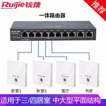 Ruijie home gigabit wireless set 8-port POE router panel AP villa duplex WiFi sub-mother routing