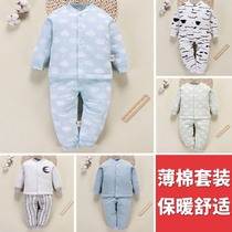 baby thermal clothes set pure cotton 0-1 years old 3 baby boys cotton underwear thick 2 girls clothes autumn winter clothes