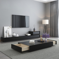 Modern minimalist Italian minimalist TV cabinet coffee table combination small apartment Nordic living room creative personality storage cabinet