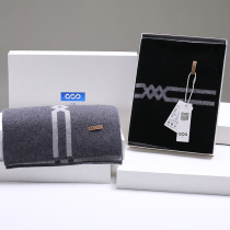 Mugni high-grade 100% pure cashmere scarves mens autumn and winter fashion warm bib gift gift box