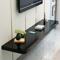 Wall shelf living room TV background wall set-top box wall decorative TV cabinet baking paint one-word partition