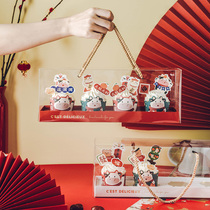 2021 New Year Cupcake Decoration Happy Little Plug-in Year of the Ox Orbit Ornaments Insert Net Red Cup Baking Accessories