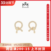 Mashairi Liu Xuan the same paragraph 925 pure silver small round ring loop ring earring female short-style ear nail temperament brief about 100 lap