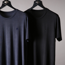 Unimaginable comfortable and elegant light environmental protection copper ammonia silk short sleeve T-shirt men slim elastic half sleeve tee man