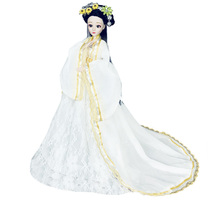 Lila costume doll toy girl Princess doll dress up toy 30cm White Lady Chinese style antique doll