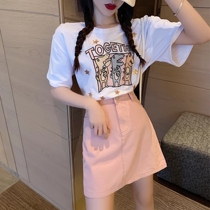 Light-ripened wind hot girl suit 2022 new female small sub-summer dress with high matching of the brother-in-law Fried Street Skirt two sets