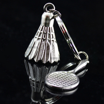 Badminton keychain Mini doll jewelry Small pendant Metal alloy Badminton sports gift souvenir