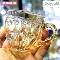Take a small wine glass white wine home with handle three or two white glass crystal glass glass crystal cup beer glass