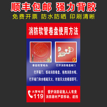 Fire hose reel use method Thickening Forbidden Smoking Hints Board Indoor Hotel Strictly Forbidden Smoke-free stickup