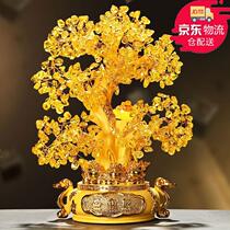 Master Quan living room decoration Citrine lucky fortune tree Golden Toad cornucopia home decoration office open