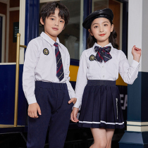 Primary school childrens school uniforms class clothes kindergarten garden clothes for spring and autumn clothing Inn Wind suits College Wind Three sets of class clothes custom-made