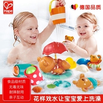 Hape Baby Bathing Toy Drama Water Toy Small Yellow Duck Baby Bath Water Spray Shower Shower shower Toys