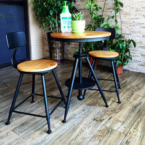 Customized coffee iron three-piece set Chair table coffee table combination iron table and chair tea customized coffee table