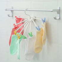 日本KOKUBO创意衣架多功能晾衣架小折叠挂钩晒衣架夹袜子晾晒夹子
