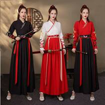 Hanfu Womens Red Color Department Film and TV Costume Women Martial Arts Warrior Summer Handsome in Summer and Down Wind China Wind grown-up Ancient wind